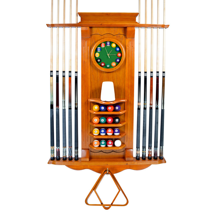 Iszy Billiards Accuplay Billiards Wood Pool Cue Rack & Reviews